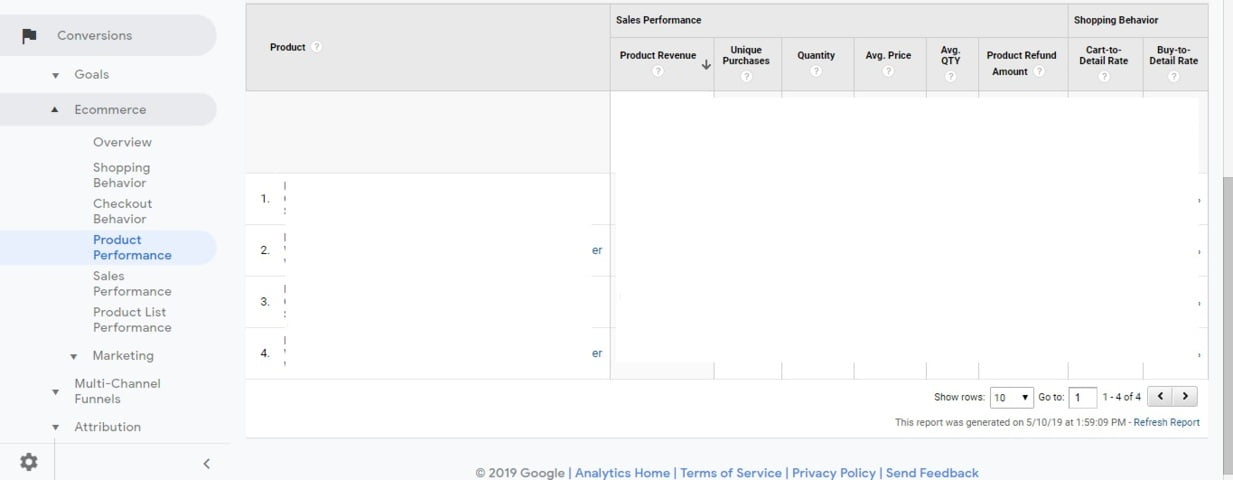 google analytic ecommerce settings 5