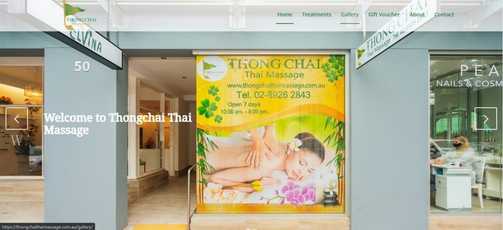 Thongchai Thai Massage - Website design project