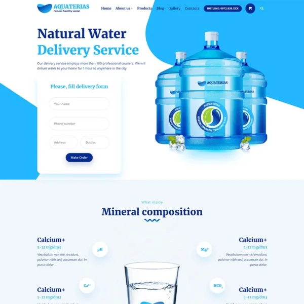 Website công ty nước tinh khiết đóng chai