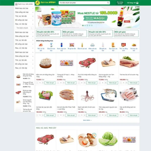 Website bách hóa xanh