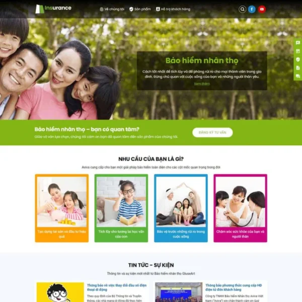 Website giới thiệu dịch vụ bảo hiểm