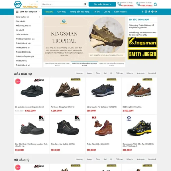 Website bán đồ bảo hộ lao động 03