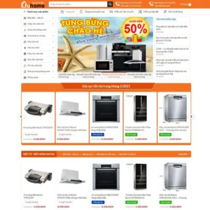 Website bán bếp từ, bếp hồng ngoại