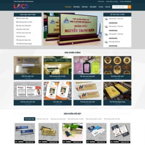 Website dịch vụ làm biển chức danh, thẻ văn phòng