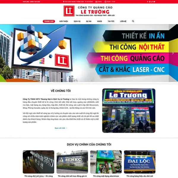 Website làm biển quảng cáo
