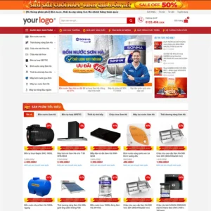 Website bán bồn nước, đồ gia dụng