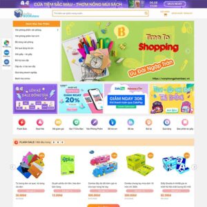 Website bán sách, văn phòng phẩm 02