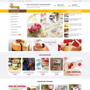 Website bán nguyên liệu, dung cụ làm bánh 01