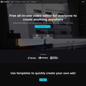 Website giới thiệu Capcut