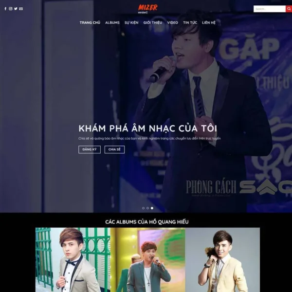 Website giới thiệu ca sỹ