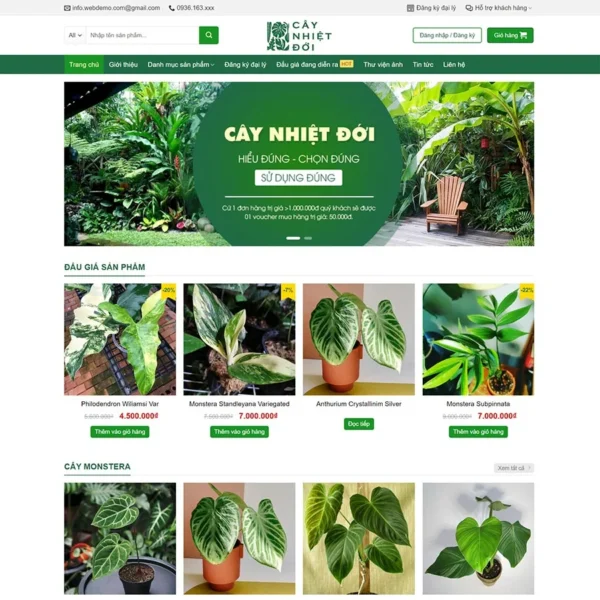 Website bán cây xanh 02