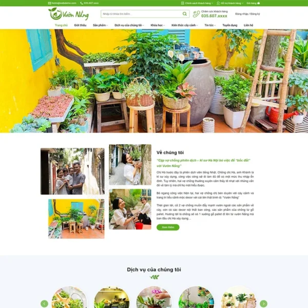 Website bán cây xanh, tiểu cảnh 03