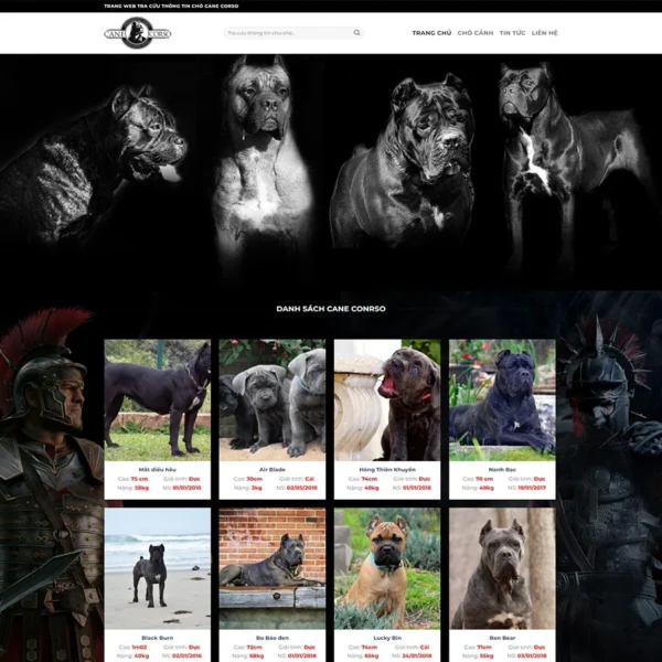 Website bán chó săn
