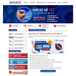 Website dịch vụ chữ ký số