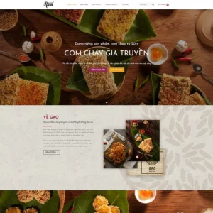 Website bán cơm cháy gia truyền