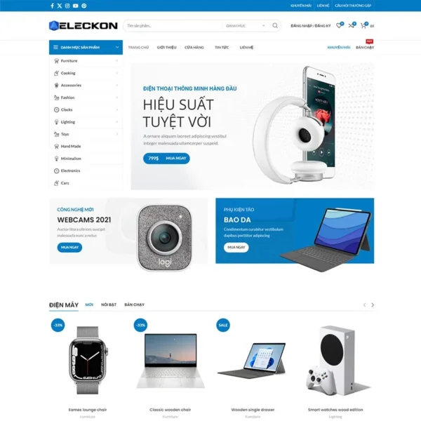 Website Elementor bán đồ công nghệ 04