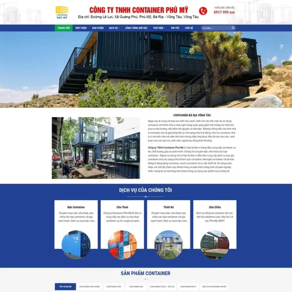 Website công ty làm nhà Container