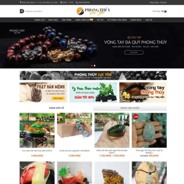 Website đá quý, vật phẩm phong thủy 02