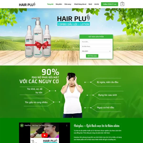 Website bán dầu gội