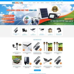 Website bán đèn led, thiết bị năng lượng mặt trời