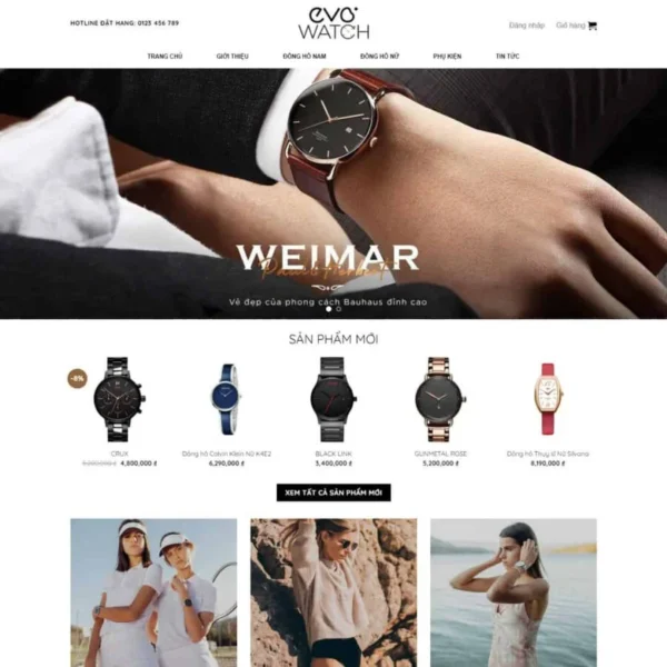 Website bán đồng hồ, thời trang