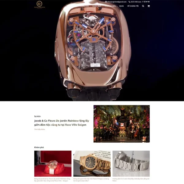 Website bán đồng hồ cao cấp 02