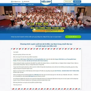 Website giới thiệu khóa học kinh doanh online