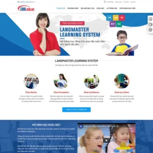 Website giới thiệu khóa học tiếng anh