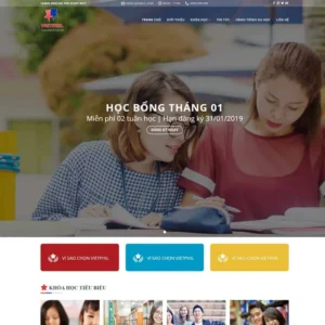 Website trung tâm đào tạo anh ngữ, du học