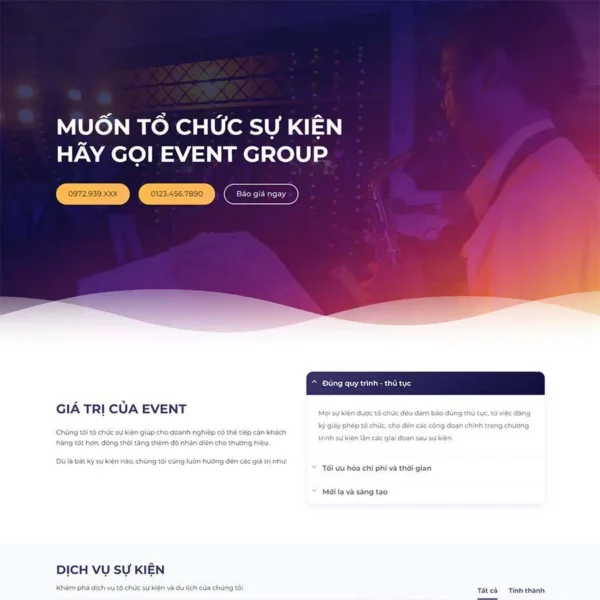 Website công ty tổ chức sự kiện 07