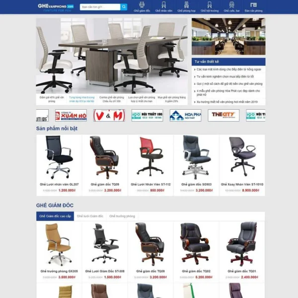 Website bán ghế văn phòng