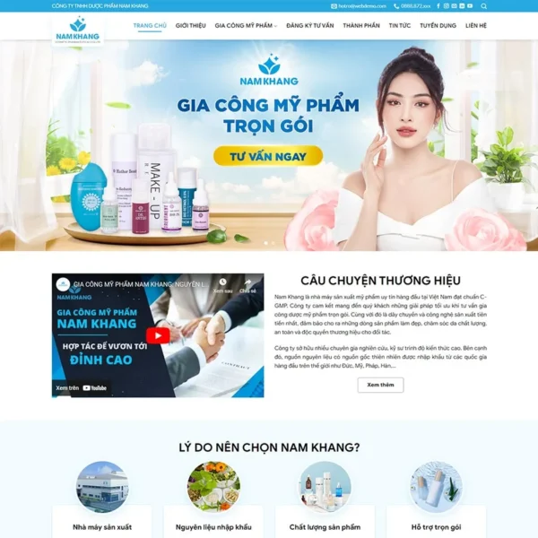 Website gia công mỹ phẩm
