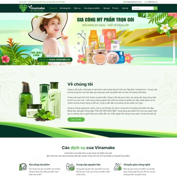 Website gia công mỹ phẩm 2