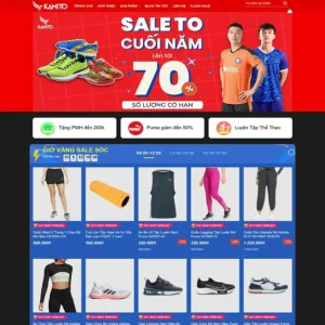 Website bán giày dép, đồ thể thao