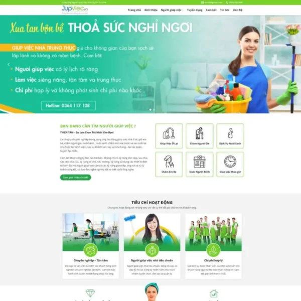 Website dịch vụ giúp việc nhà
