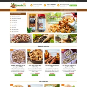 Website bán hạt điều, thực phẩm