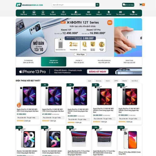 Website Hoàng Hà Mobile