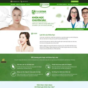 Website giới thiệu khóa học làm đẹp