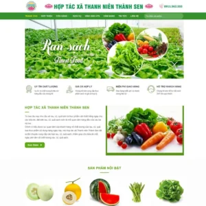 Website hợp tác xã nông sản, rau sạch