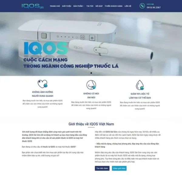 Website thuốc lá điện tử