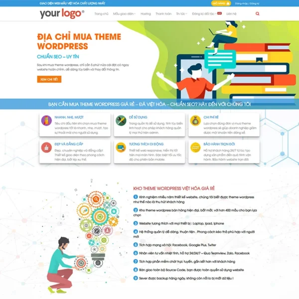 Website bán theme, thiết kế website