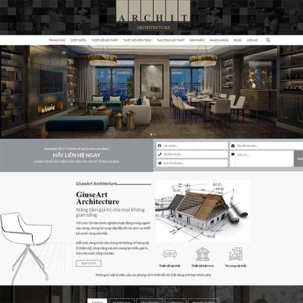 Website công ty kiến trúc 02