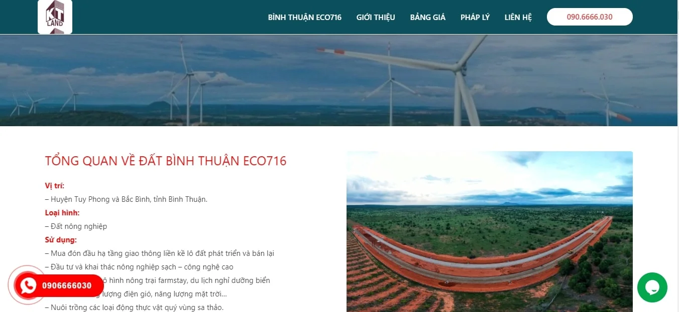 Website bất động sản KTland