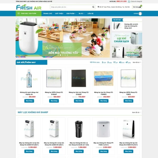 Website bán máy lọc không khí 04