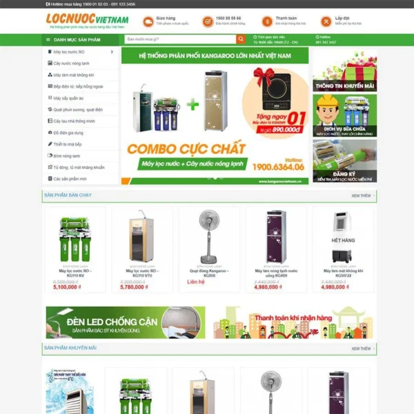Website bán máy lọc nước