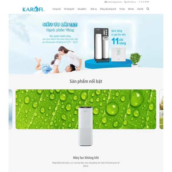 Website bán máy lọc nước 03