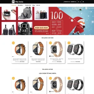 Website shop phụ kiện maca