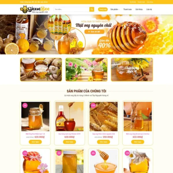 Website bán mật ong 01