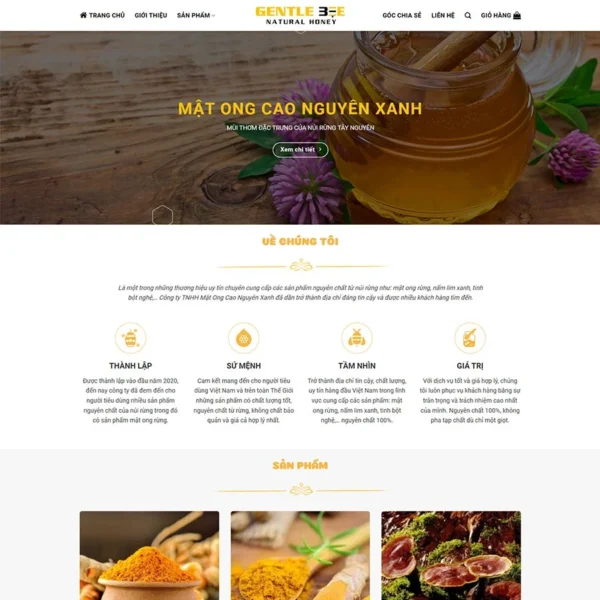 Website bán mật ong 03