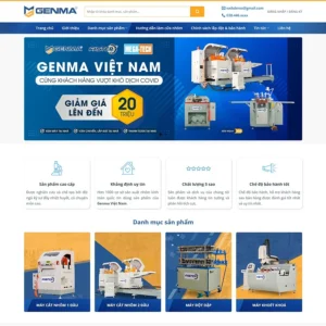 Website công ty bán máy cắt, máy cơ khí